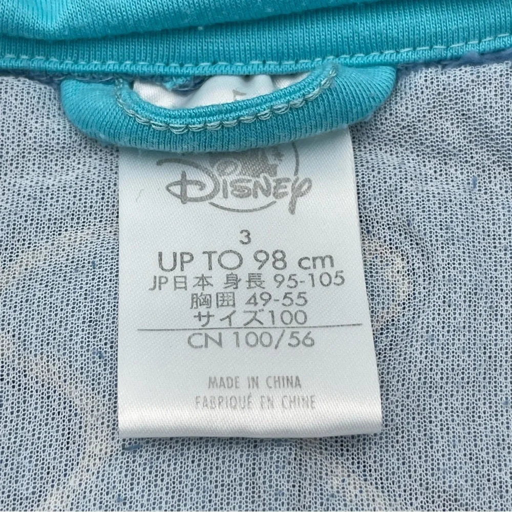 Disney Store Stitch Costume Pajama Romper Jumpsuit Bodysuit Kids Sz 3 Cozy